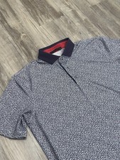 Greyson Performance Golf Polo AOP Wolf Print Mens M Purple White