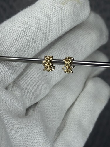 2x Original Pandora Drei Blütenblätter Blume Trinity 14kt Gold Zwischenring Charms 750451 - Bild 7 von 9