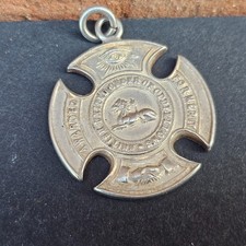 Old  Masonic Silver Merit Medal / Jewell British United Order of Oddfellows