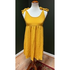Wild Fable Yellow Sleeveless Tie Strap Babydoll Dress Women's Size M
