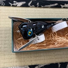 NORIES Washa Crawler Lure Black Blue Fritter Topwater, Low Center of Gravity
