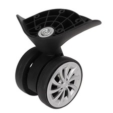 One Pair Suitcase Casters Nylon Black Luggage Wheels For Replacement Upgrad Fit