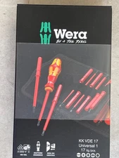 Wera 05059030001 VDE 17 Universal 1 Insulated Interchangeable Driver Set NIB