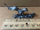 Vintage Pewter Image Hallmarked Otter Chasing a Fish Pewter Figurine, 2 5/8" Lg