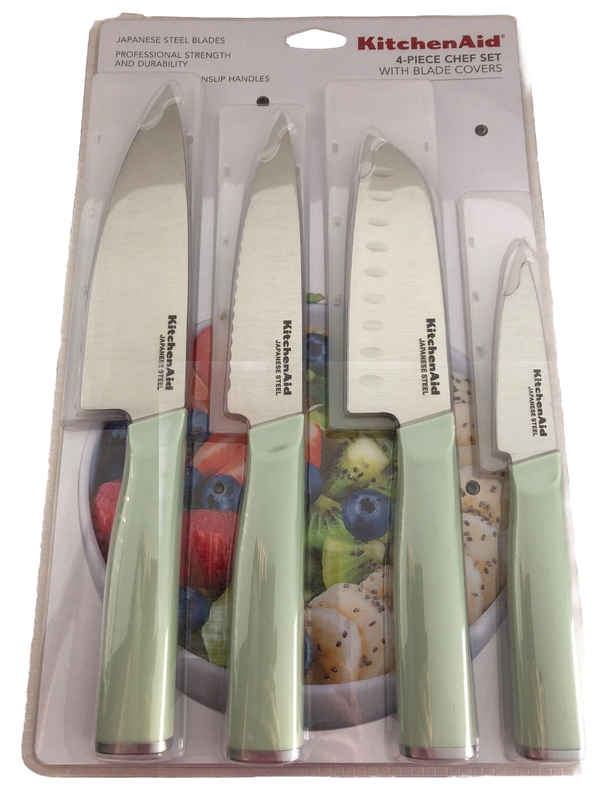New KitchenAid Mint Pistachio HPIA 4 Knives Chef Serrated Paring Santoku
Opens in a new window or ta