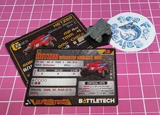 BattleTech Hetzer Tank  -- Battlefield Support Rifle & Command Lance + Cards