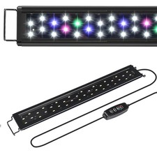 AQUANEAT LED Aquarium Light for 12 Inch Fish 11"-14", light cover is black