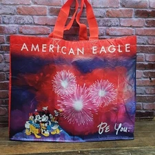 American Eagle AE Disney Be You Reusable Shopping Bag 19" x 15.5" Mickey Minnie