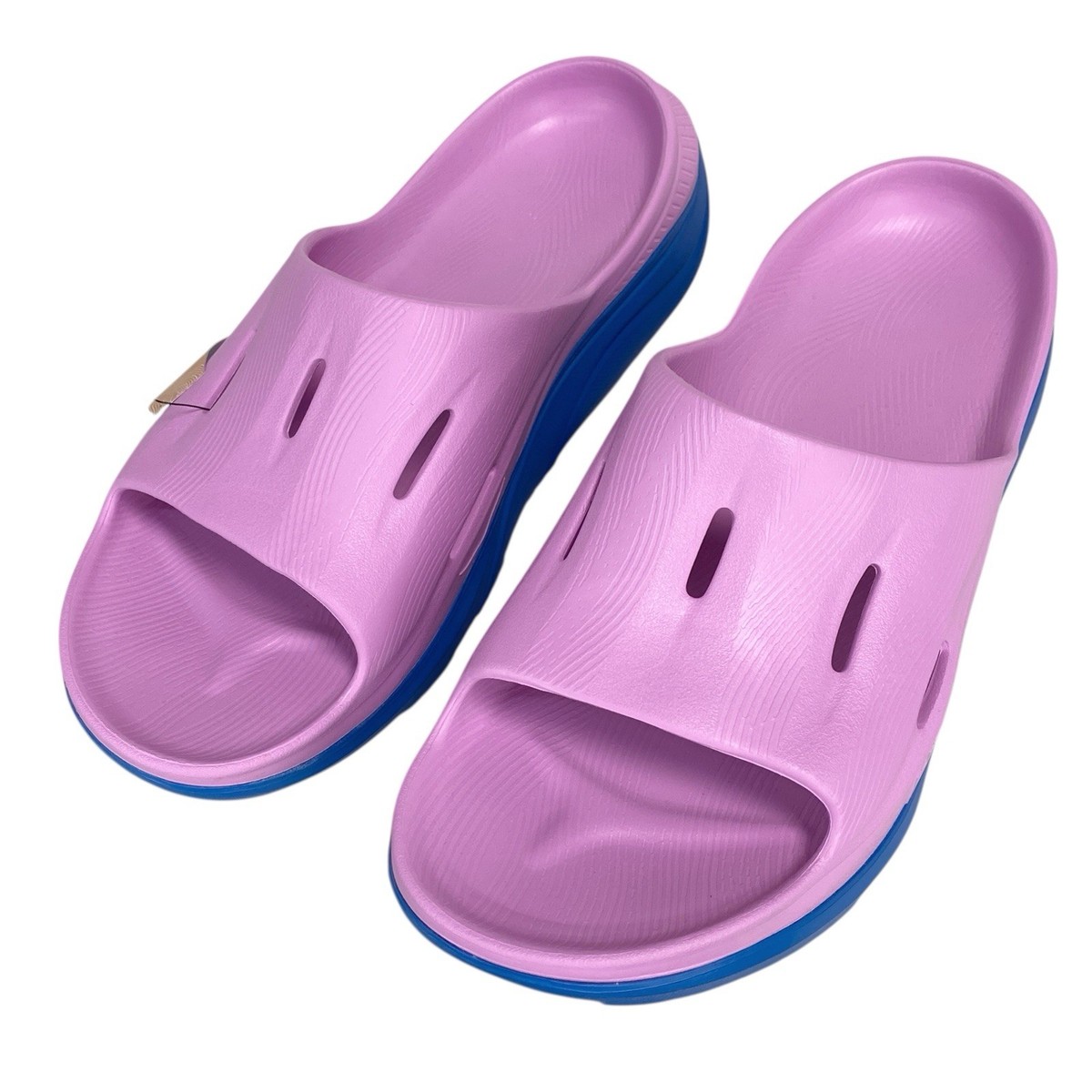 HOKA Ora Recovery Slide 3 Sandals Cyclamen Blue Pink Men\'s Sz 12 *NEW* 1135061 HOKA ALL GENDER ORA RECOVERY SLIDE 3 CLOUDLESS / CERISE main image 2