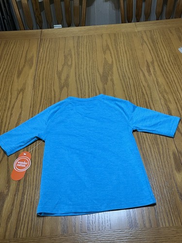 NWT XS(4-5) Wonder Nation Blue Rashguard Long sleeve Swim shirt Quick Dry UPF50+ - Picture 17 of 18
