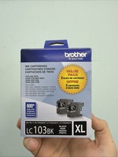 NEW BROTHER LC103BK 2-PACK BLACK INK Cartridges XL Exp 06/2028