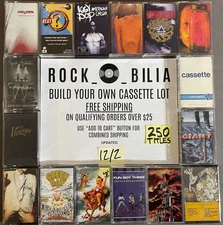 $1 & UP PUNK ALTERNATIVE GRUNGE BUILD YR CASSETTE LOT FREE SHIP ORDERS OVER $25