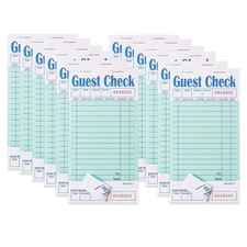 12 Pack Green Guest Checks Books Servers Note Pads 50 Sheets Per Pack