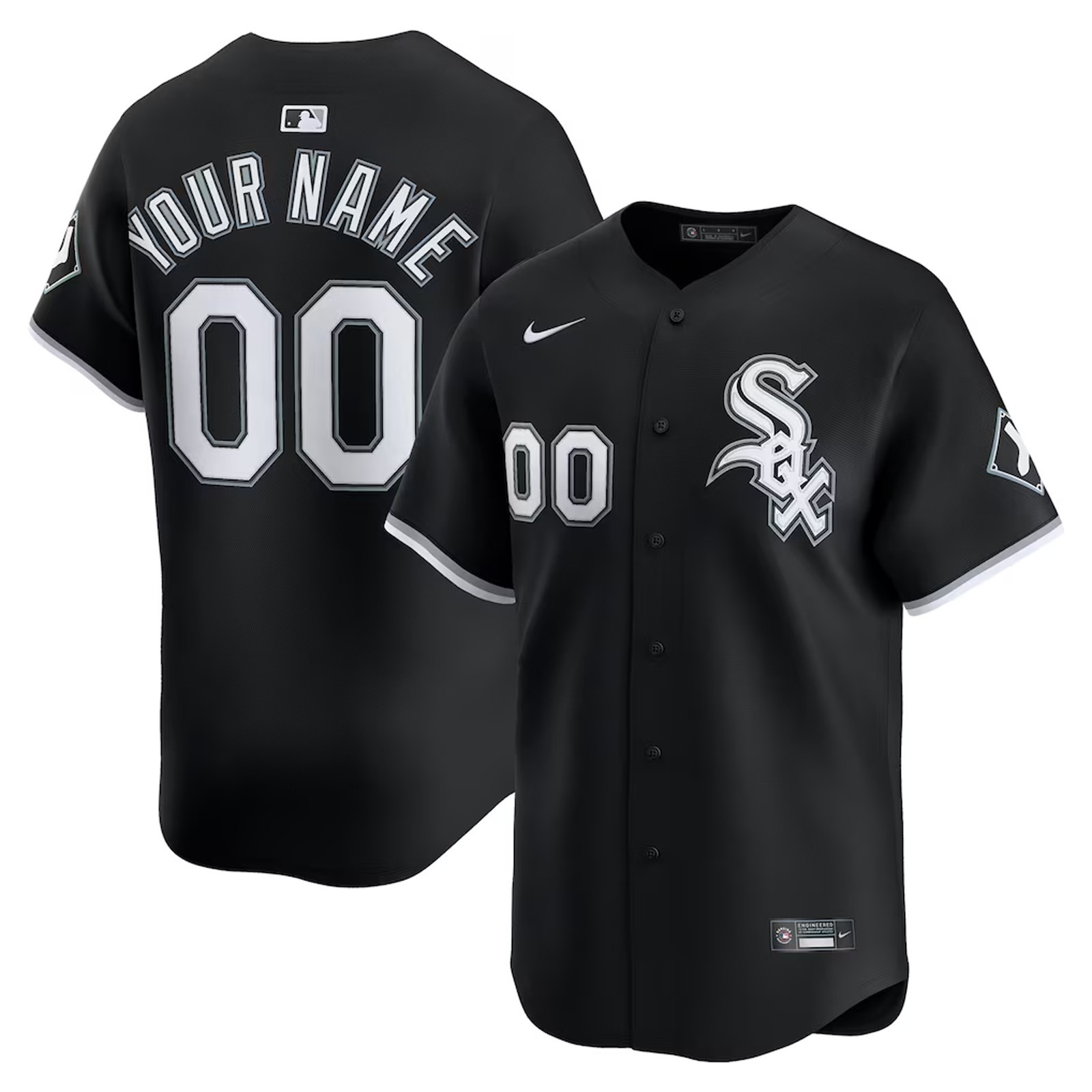 Men's Chicago White Sox Black Alternate Limited Custom Stitched