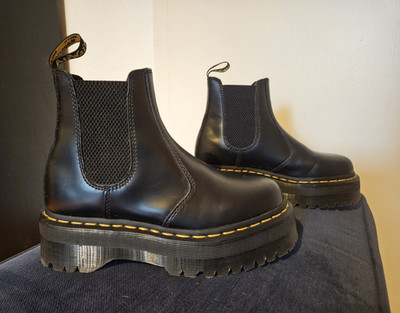 Dr. Martens Chelsea Plateau Leder Stiefeletten Schwarz EU 37 UK/AU 4