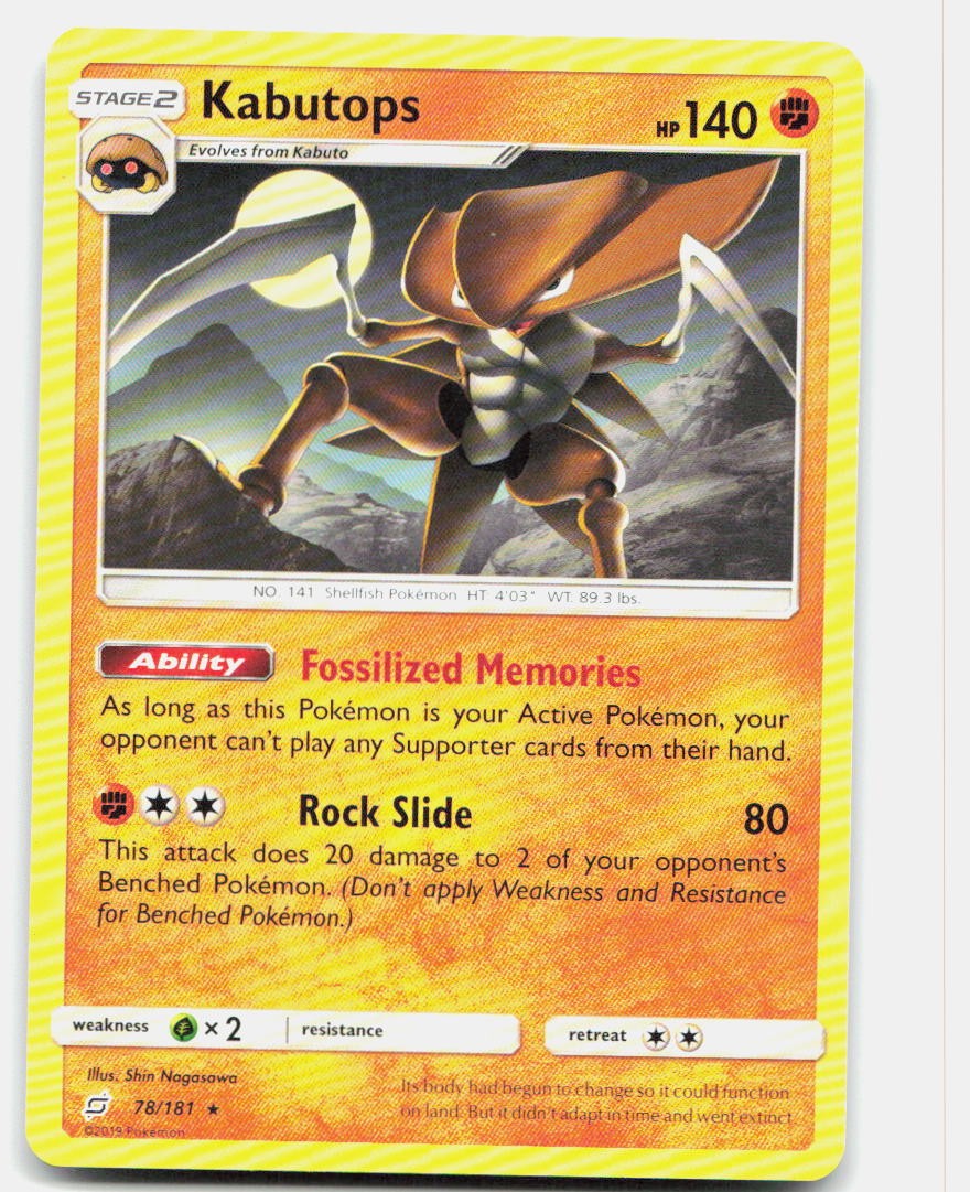 Team Up Kabutops 78/181 NM Pokemon Rare Tcg Card