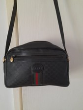 BORSA GUCCI VINTAGE NERA LOGO GG OPHIDIA CROSS BODY DA RIPARARE CERNIERA ROTTA