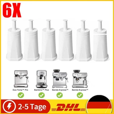 MARKENLOS 6x Wasserfilter für SAGE Barista Express Pro Touch SES878/880 BES008 BES878 NEU
