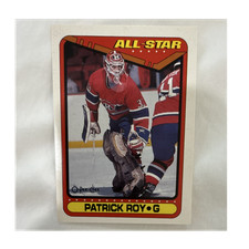 O-Pee-Chee 1990-91 Patrick Roy All-Star #198 Montreal Canadiens NHL Hockey Card