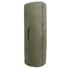 Heavy-Duty Canvas Duffle Bag W/Zipper, Travel Duffel 21" x 36" OD Green NEW