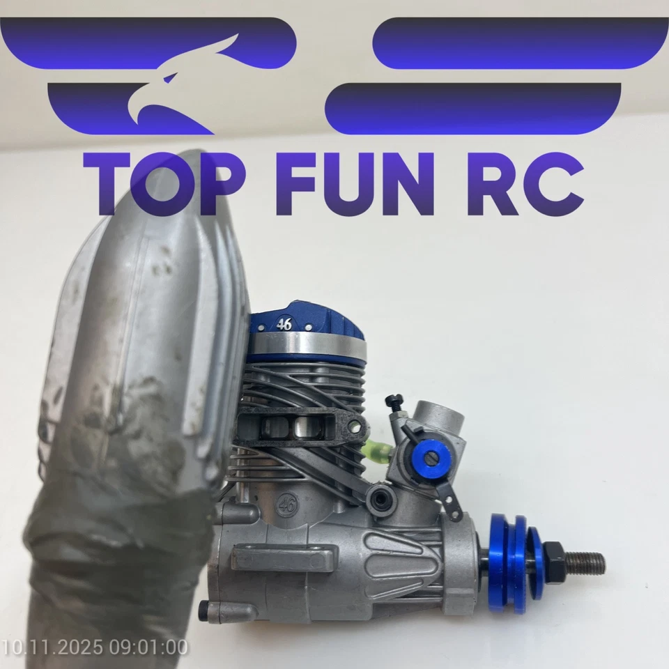 EVOLUTION ENGINES .46NX GLOW 2-STROKE AIRPLANE ENGINE W/ MUFFLER  - Image 3 of 4