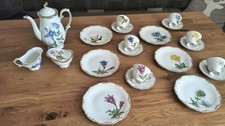 Antikes 6 Personen Kaffeeservice Tirschenreuth Bavaria Bad Reichenhall Porzellan