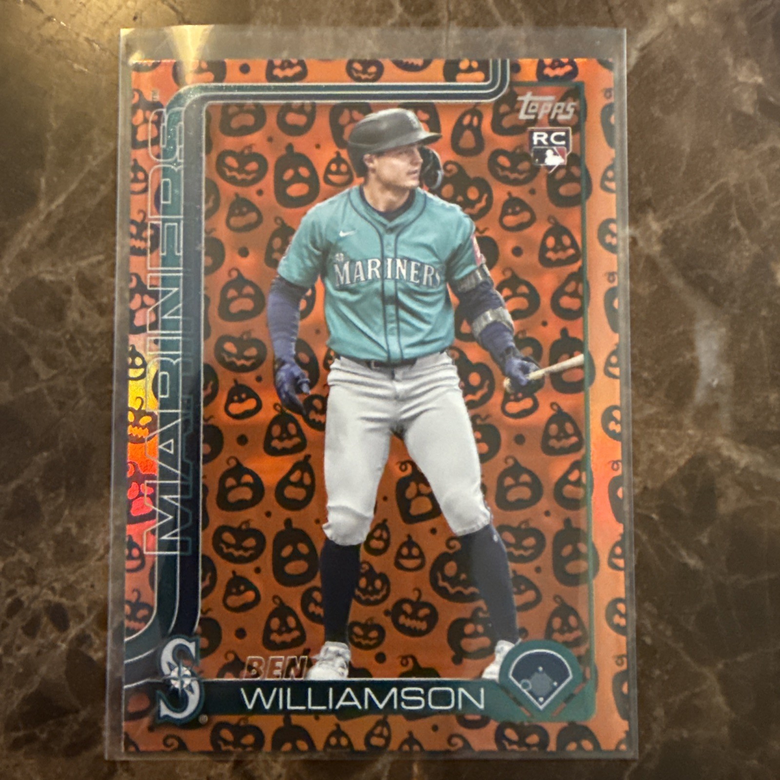 2025 Topps Update #US130 Ben Williamson RC Jack 'O Lantern Holiday Foil