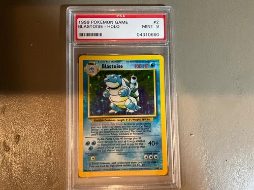 1999 BLASTOISE PSA 9 MINT HOLOFOIL #2 POKEMON GAME UNLIMITED