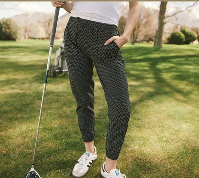 Albion Fit Dash Jetsetters Jogger Pants Size Medium NWOT Black Golf Athletic