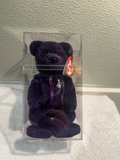Ty Princess Diana Bear Beanie Babies Purple Plush NWT (1997)