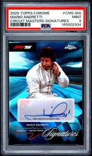 2025 TOPPS CHROME F1 CIRCUIT MASTERS SIGNATURES #CMS-MA MARIO ANDRETTI PSA 9