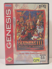 Romance Three Kingdoms III Dragon Destiny Case SEGA Genesis Authentic BOX ONLY