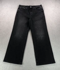 AYR The  Secret Sauce Jeans Womens 32S Black Date Night Wash Wide Leg