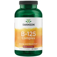 Swanson Vitamin B-125 Complex - High Potency 250 Tablets