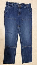 Carhartt BD5110-W Women's Rugged Flex Relaxed Fit Double-Front Jeans Blue Sz 10
