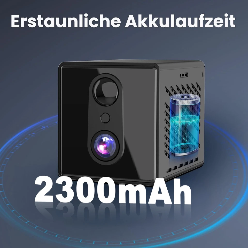 1080P HD Mini IP Kamera Wireless WLAN 2K WiFi Camera Überwachungkamera Spycam DE - Bild 2 von 4