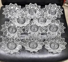 Vintage Federal Glass Petal Clear Bread and Butter Total 11 Plates-FREE SHIPPING
