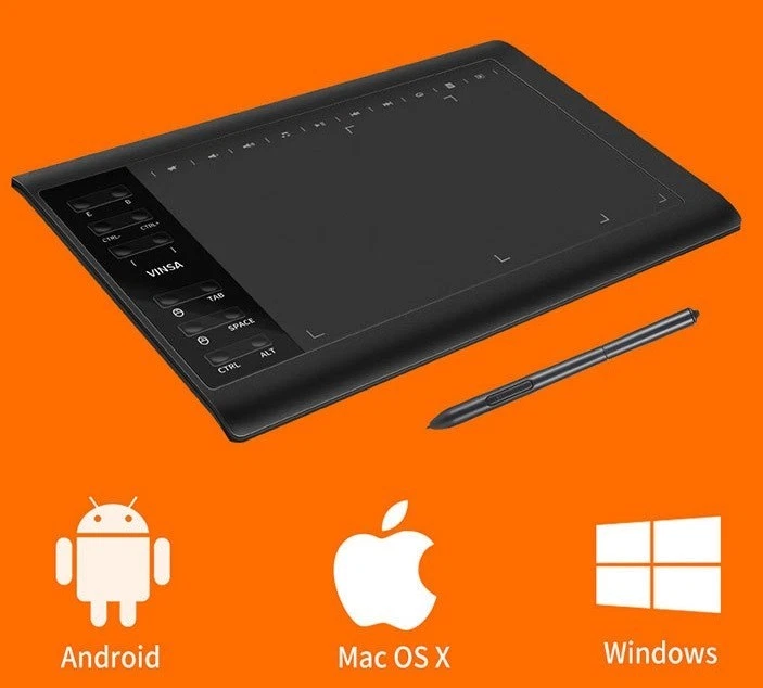 Large Drawing Digital Graphics Tablet 12 inch 10x6" Professional 12+10 Hot Keys - Image 4 of 4