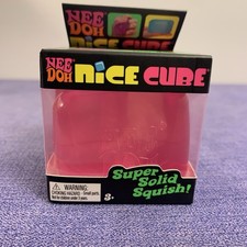 NeeDoh Nice Cube Pink Super Solid Squish Schylling Stress Ball Toy New In Box