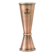 Japanese Style Jigger 1 oz x 2 oz Antique Copper Finish Bar Tool M37005ACP