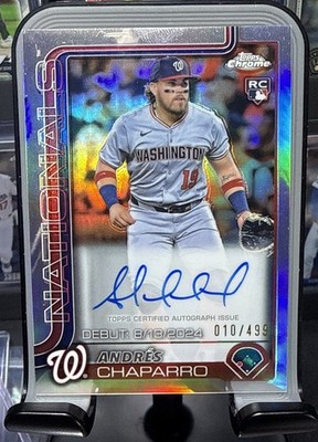 2025 Topps Chrome Update Series - Rookie Debut Autographs Andres Chaparro...
