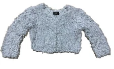 $220 Cardo Fabrica Wool Blend Shaggy Fringe Knit Cardigan Women’s Medium