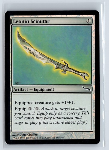 FOIL Leonin Scimitar Mirrodin Common – MTG Magic the Gathering Card