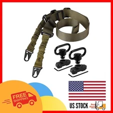 Durable 2-Point Traditional Sling with Adjustable Length & QD Mounts - Green