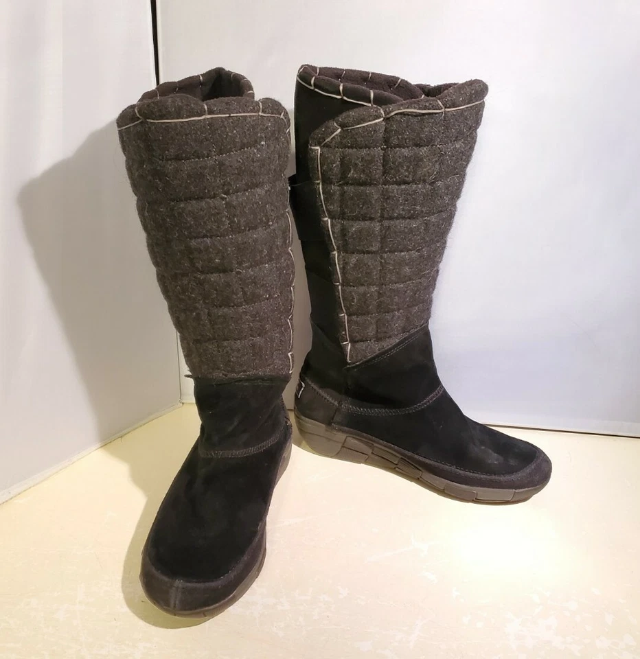 Women's Cushe Suede Leather High Top Snow Boots, Black, Waterproof - US Size 5 - Image 2 of 4