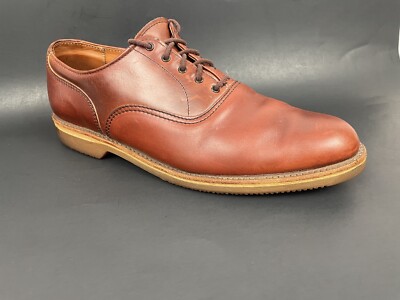 Vintage Lands End Direct Merchants Leather Oxfords Men\'s 8 M Cap Toe Brown s-l400.jpg main image 2