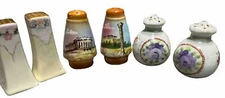 LOT Of 3 Pairs Vintage Salt & Pepper Shakers/Grandma Core/Greece/painted