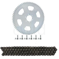 #35 Chain+ Rear Sprocket 65 Tooth 37mm for Coleman Mini Bike Go Kart ATV Quad