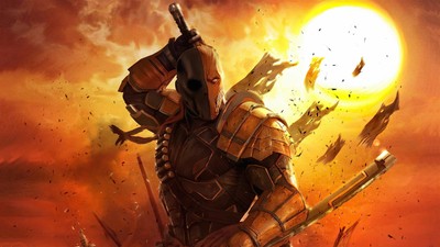 Deathstroke DC Metal Art Print Comics Poster 8in x 12in Lot Up