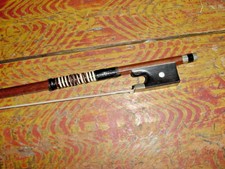 VINTAGE OCTAGONAL VIOLIN BOW MARKED GERMANY 24 1/2" / 50G , EBONY FROG